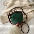 Korean Shoulder Bucket Bag Simple Crossbody Versatile Fashion Handbag Qme Green
