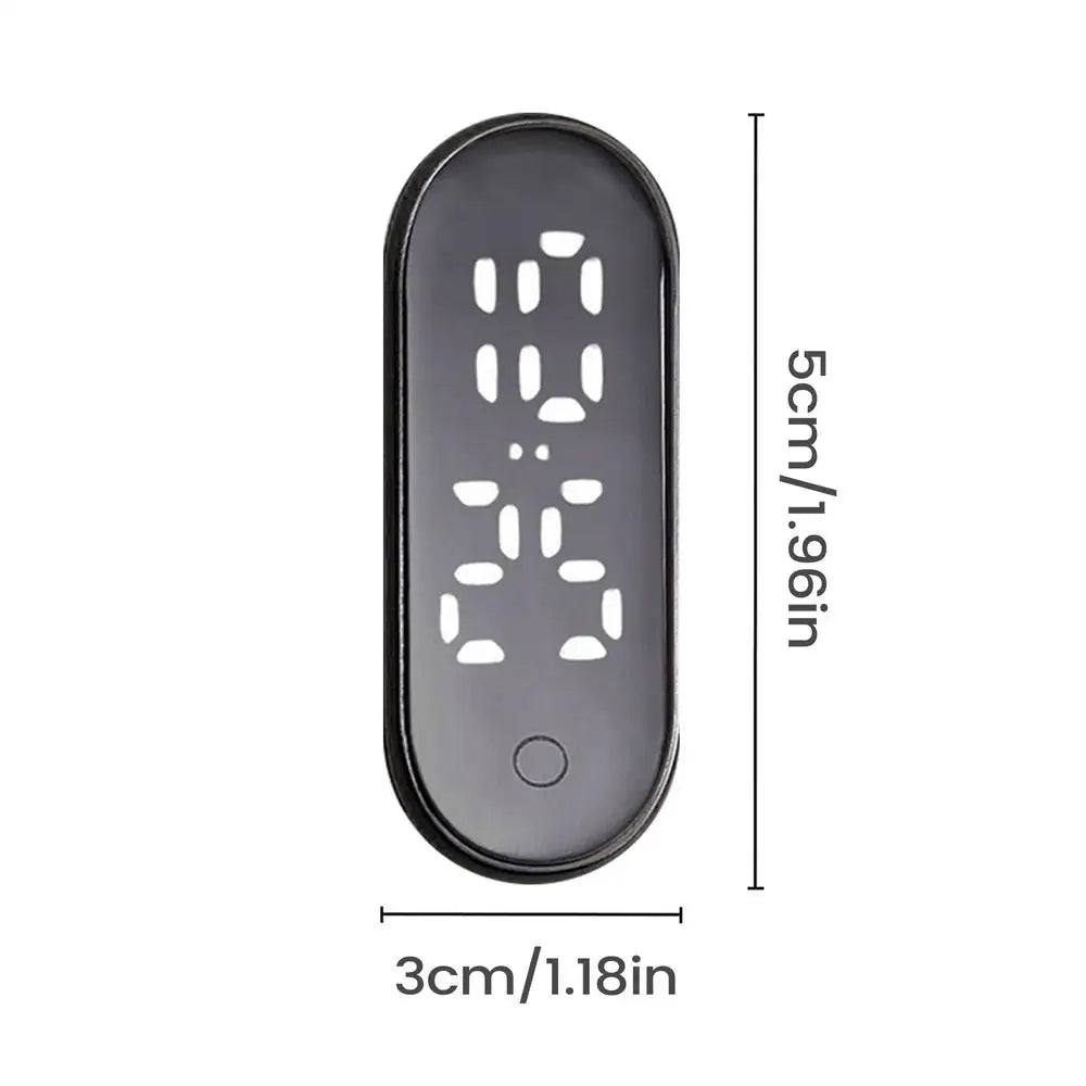 NEW 1pcs Small Digital Clock Waterproof Luminous Mini Digital Clock Adhesive For Sedan Truck Minivan Motorcycles Bike Travel Qme 06