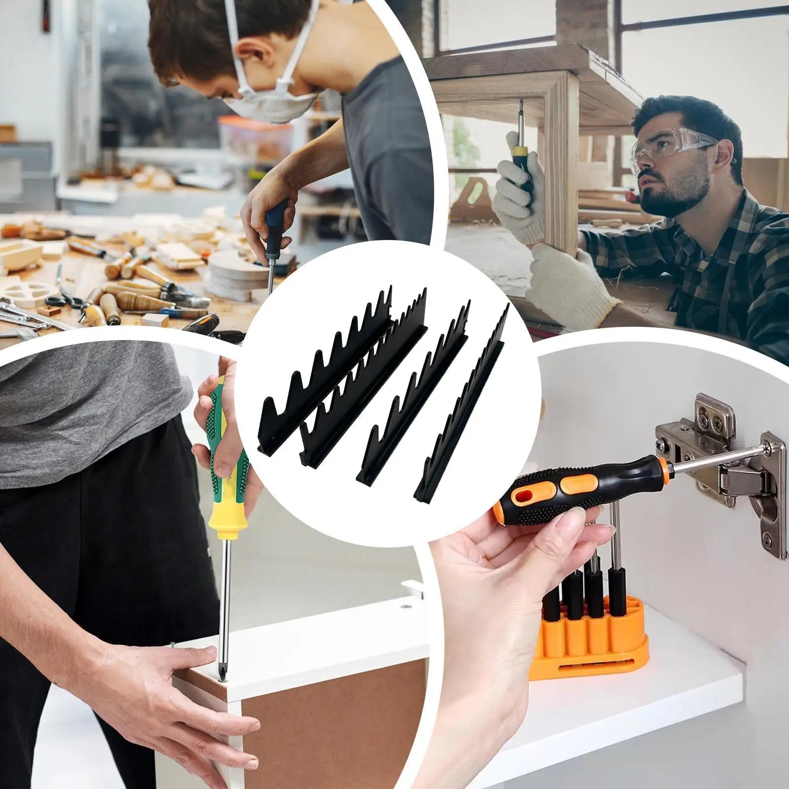 Wrench Organizer Tool Box Wall-mounted Rack Heavy-duty Storage Qme China Mainland Long style