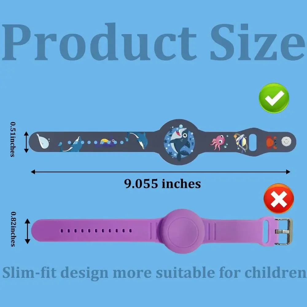 New Waterproof For Apple Airtag Holder Wristband Kids Silicone Case Bracelet Children For AirTags Case Watch Band Qme