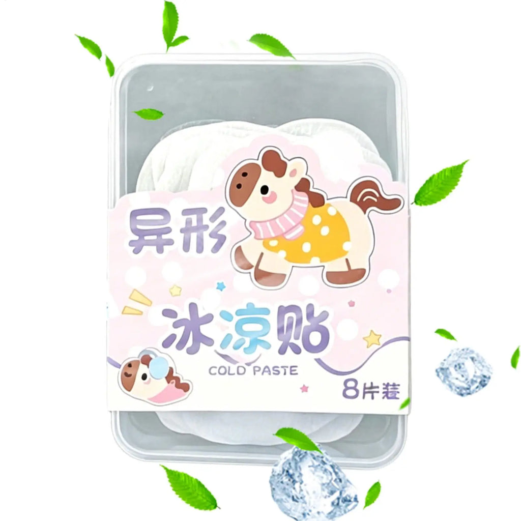 NEW Cool Patches 8-Piece Instant Summer Long Lasting Kids Ice Pack Headache Patches For Home Office Outdoor Travel Sports Hiking Qme