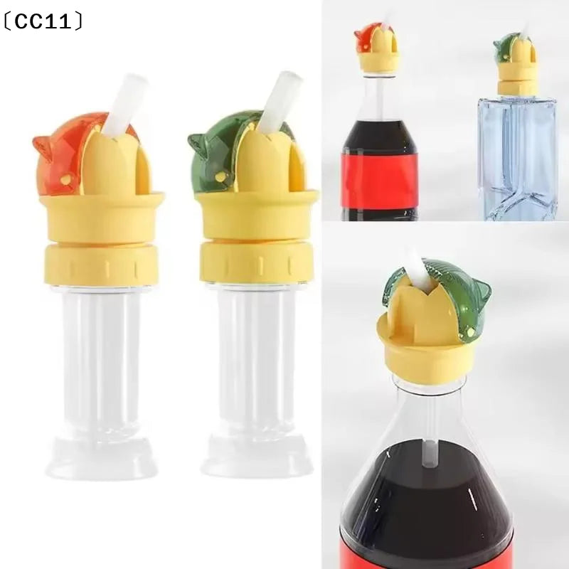 Straw Lid Beverage Water Bottle Cap Spill-proof Storage Box Dustproof Qme
