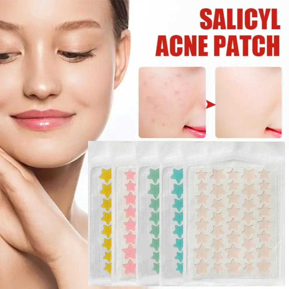 35/40Pcs Colorful Cute Star Heart Shaped Acne Treatment Sticker Invisible Acne Cover Removal Pimple Patch Skin Care Qme