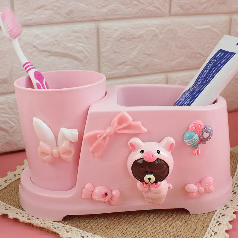Hello Kitty Kuromi Toothbrush Holder Home Bathroom Storage Box Qme 4