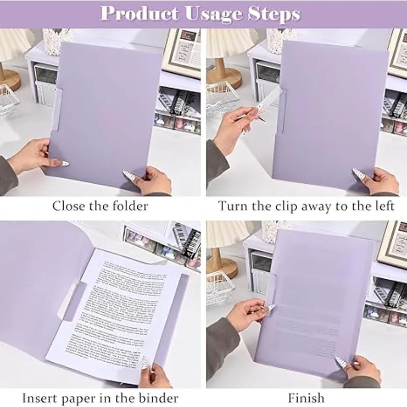 Gradient Folder Rotating Side Opening Buckle Test Paper Document Qme