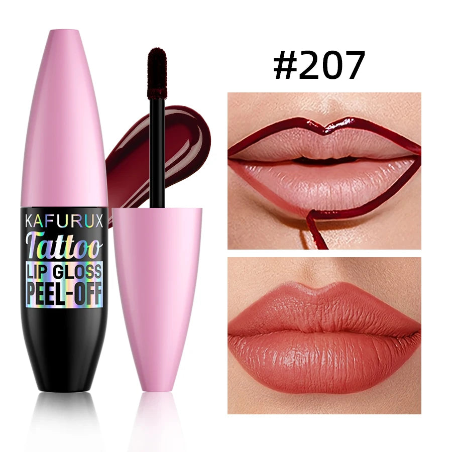 7 Waterproof Lip Liner Peel Off Tint Long Lasting Matte Gloss Red Qme 207