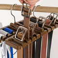 10 Holes Belt Rack Tie Scarf Hanger Wardrobe Large Capacity Qme Chocolate