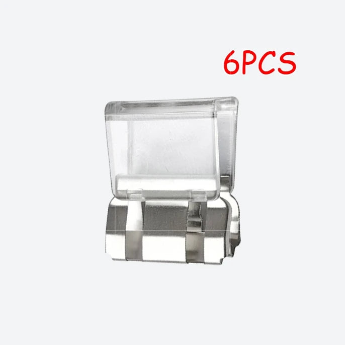 4/6/10pcs Invisible Clothing Fastener Clips No Sew Hem Holder Anti-Drag Trouser Tool Practical for DIY Clothing Craft Work Qme Transparent 6PCS