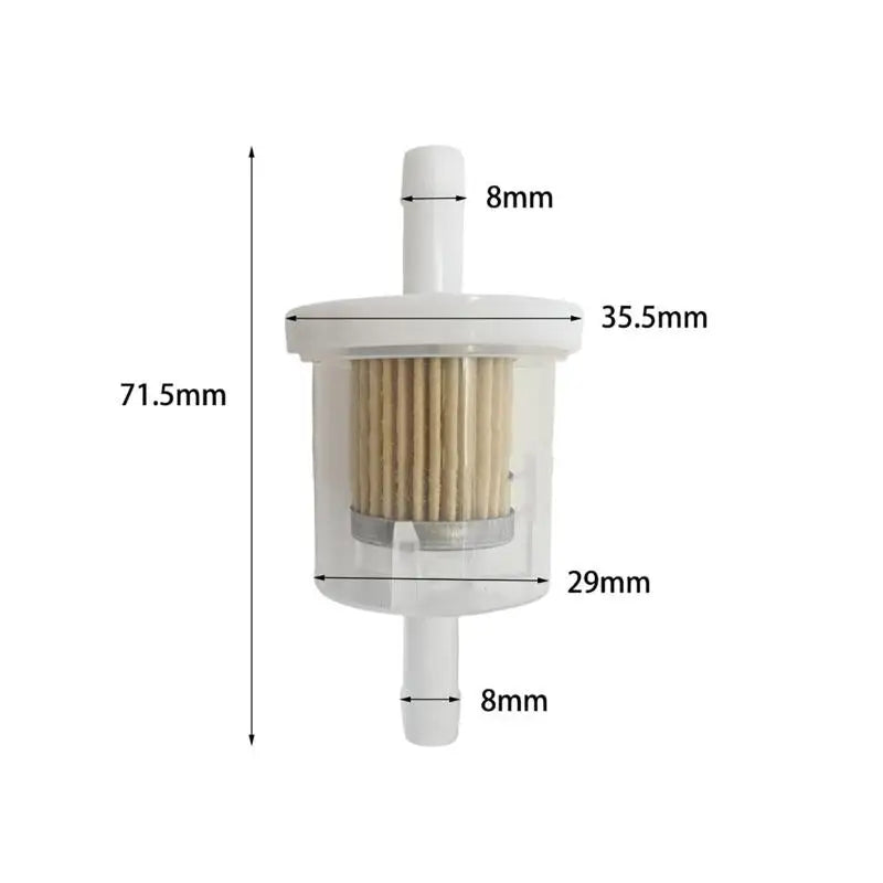 2Sets 5 Universal Fuel Filters 8 Hose Clamps Gas Inline Filter Qme one size