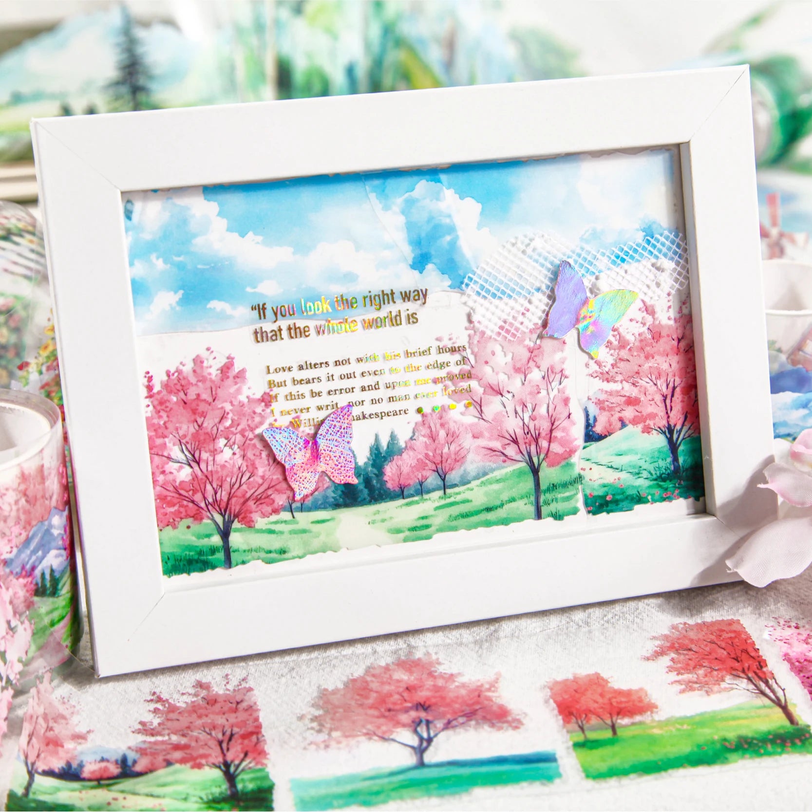 50mm*2m Landscape PET Tapes Aesthetic Stationery Stickers Masking Tape Collage Journaling Scrapbooking Supplies Planner Diary Qme