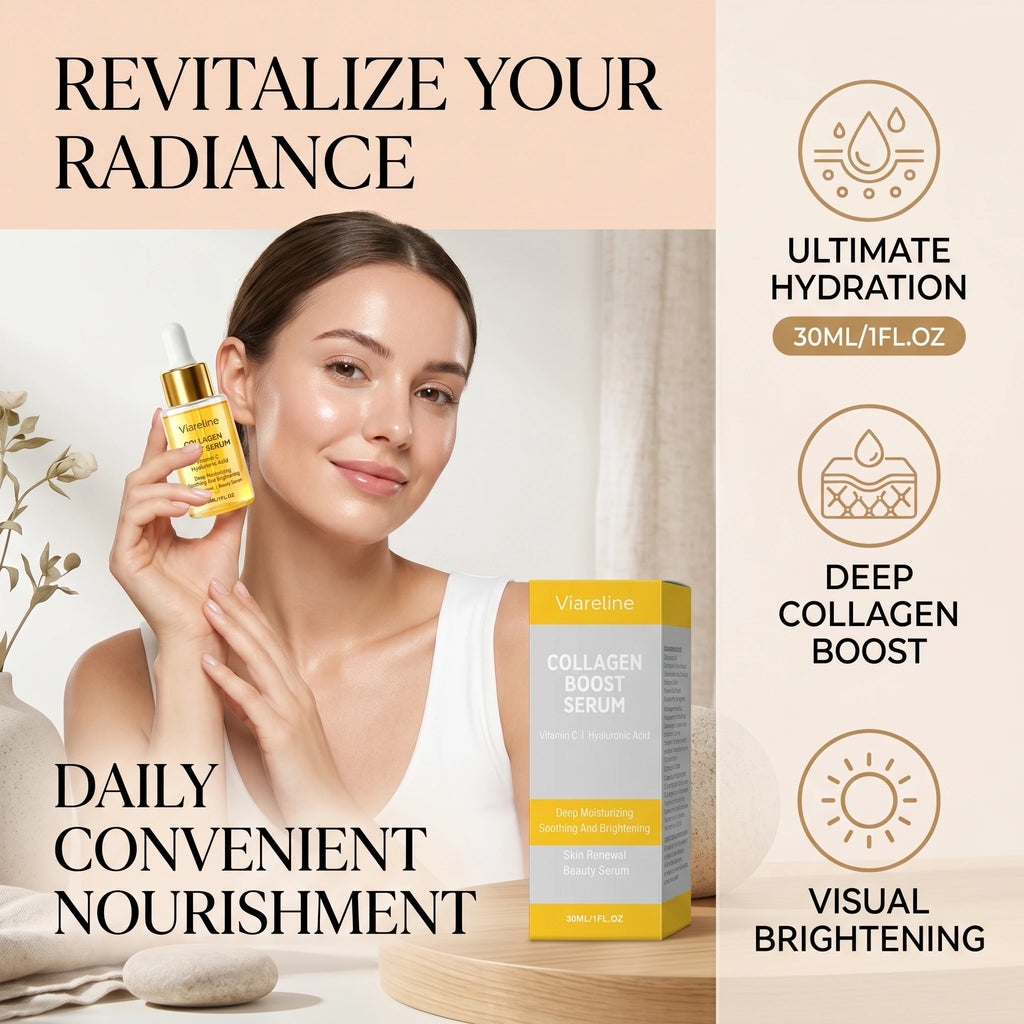 Viareline Collagen Boost Serum Wrinkle Removal Brightening Facial Qme