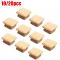 10/20pcs Wooden Drawer Knobs Cabinet Pulls Square Natural Wood Furniture Handles Single Hole Closet Door Knob with Screws Qme 10pcs
