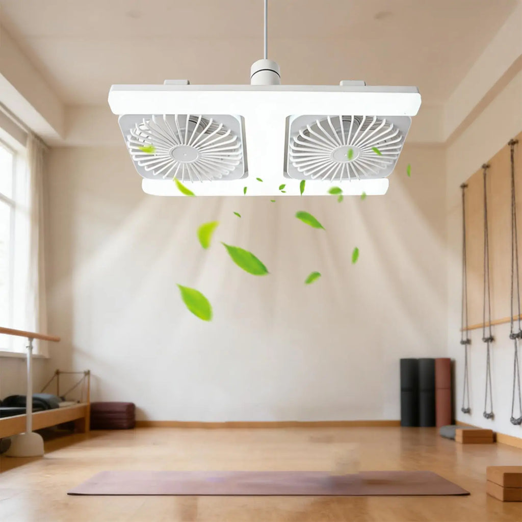 Lightbulb Fan 3-Speed Remote Control Adjustable Angle Powerful Small Ceiling Fans Light Bulb For Home Dorm Office Apartment Qme