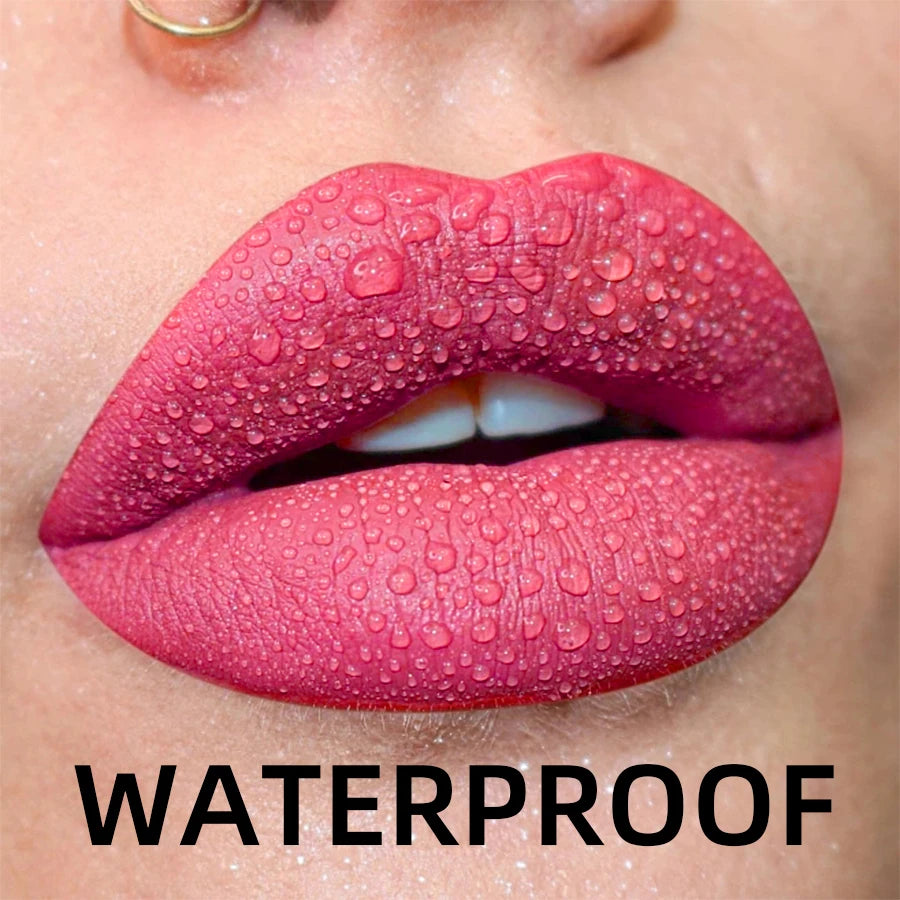 19 Colors Matte Velvet Lip Gloss Waterproof Liquid Lipstick Nude Qme 12