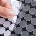 100Pcs Self Adhesive Double Sided Strong Glue Sticker Fastener Tape Dots Transparent White Round Hook Tape DIY Accessories Qme Transparent 15mm 102pair