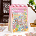 35 landscape stickers per book 2.5D Landscape Sticker Cartoon Scene DIY Sticker Stacking Pasting Festival Gift for Kid Child Qme D4