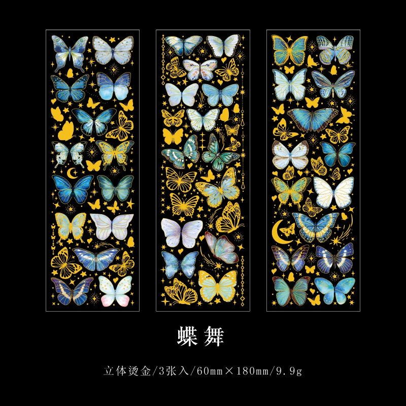 2 Sheets Chinese Koi Flat Stickers Aesthetic Journal Notebook Junk