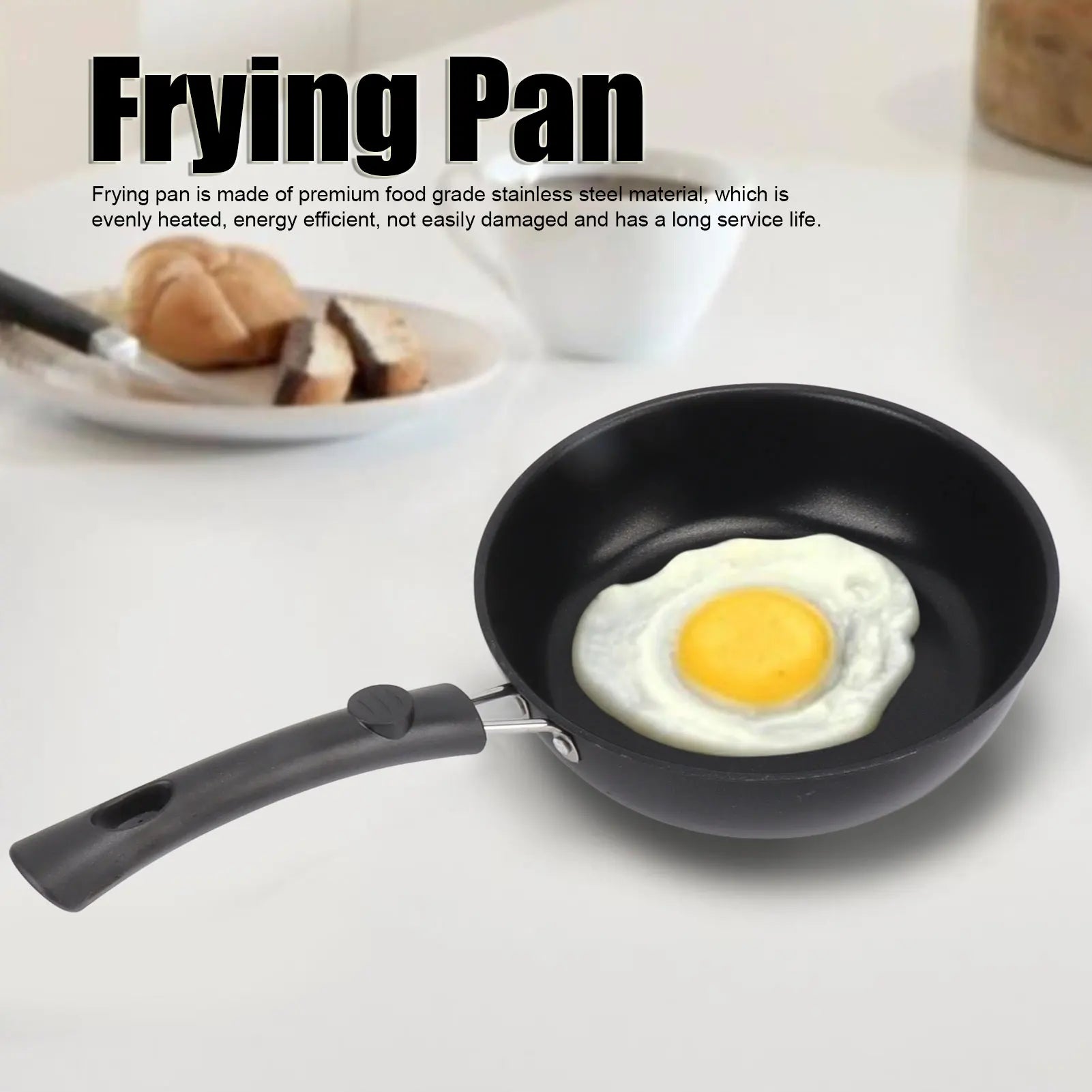 Nonstick Frying Pan Omelet Steak Pan Less Oil Smoke Stainless Steel Skillet for Egg Cooking Kitchen Home Induction Cookware Qme