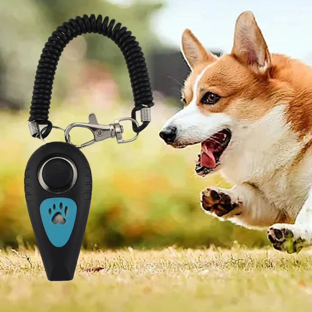 Dog Clicker 2 in 1 Pet Clicker and Whistle Professional Dog Whistle with Wrist Strap Silent Recall Device for Behavior Qme