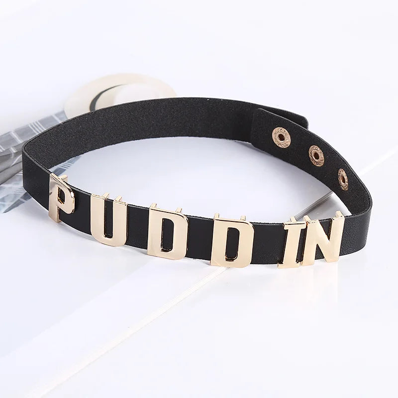 Horrror Movie Leather Puddin Choker Cosplay Collar Fashion Cool Halloween Party Suicide Squad Custume Accessory Necklace Jewelry Qme B CN