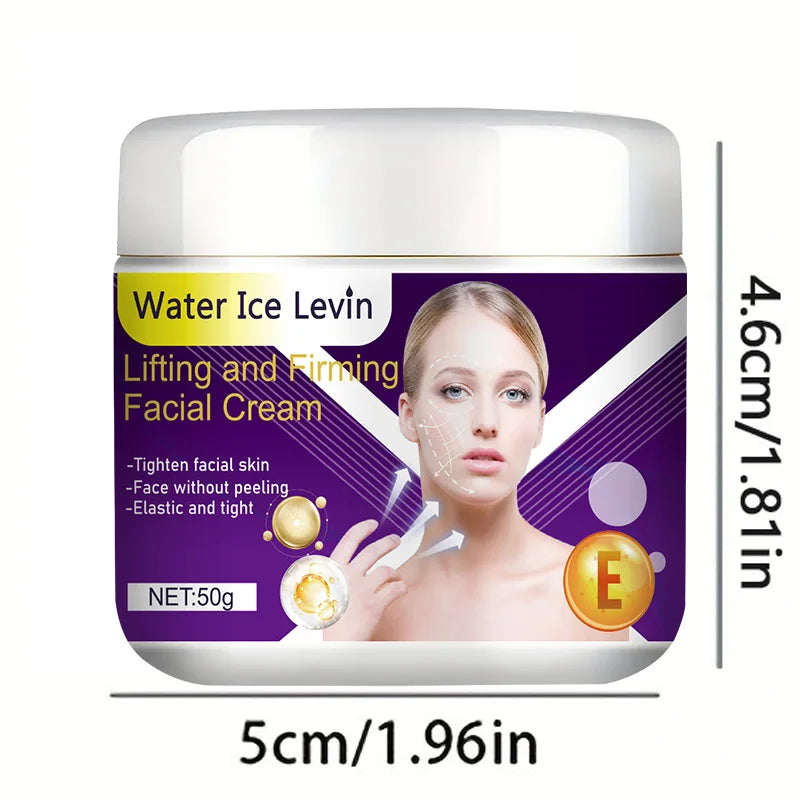 50g V-Face Cream, Instantly Lifts and Firms the Skin, Suitable for Face, Neck, and Chest in Light Beige Tones, Solves the Problem of Double Chin, Smoothes Dry Lines, and Reduces Signs of Aging Qme
