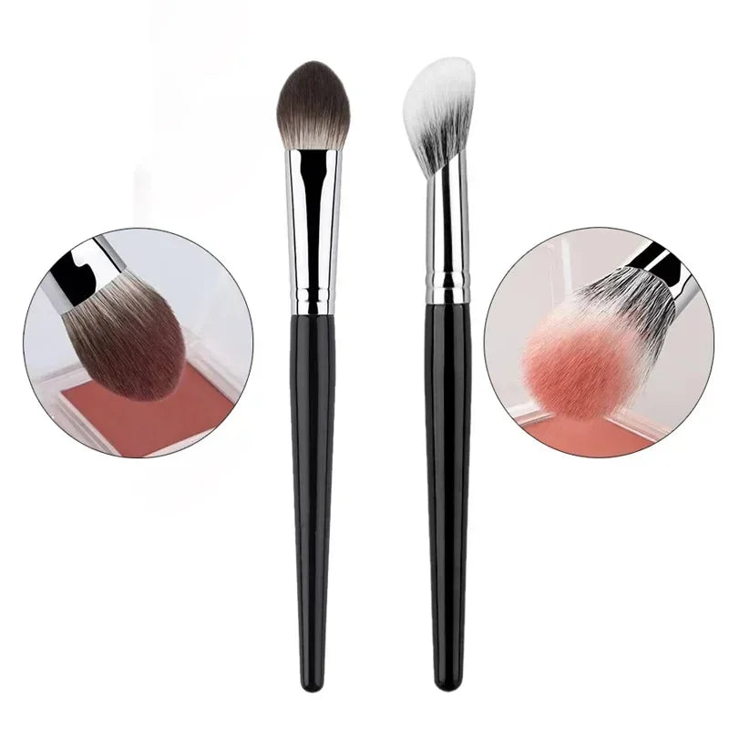 1/2Pcs Peach Heart Blusher Brush Tapered Highlighter Makeup Brushes Contour Make Up Brush Tools for Powder/Cream/Liquid Blush Qme