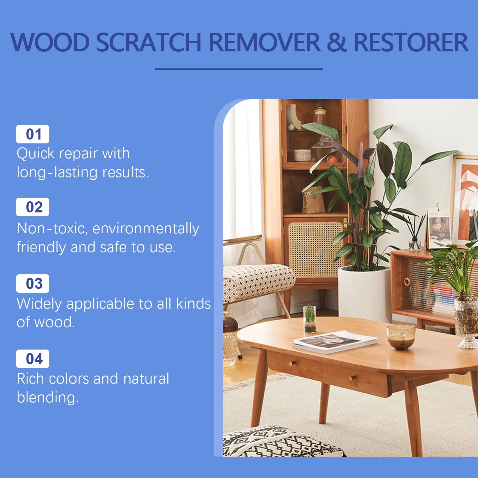 Wooden Furniture Repair Paste Floor Tile Scratches Removal Filler Polishing Furniture Refinishing Damage Furniture Touch Up Kit Qme