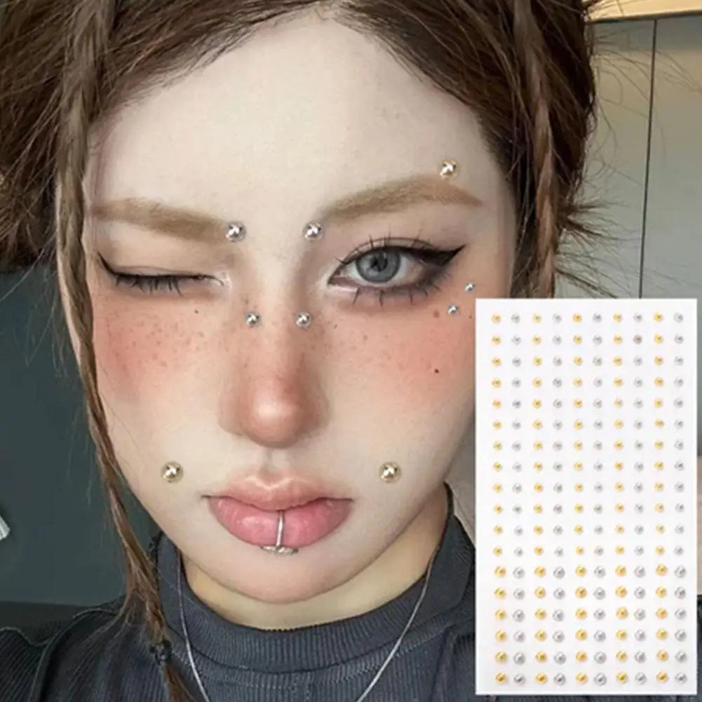 Steel Fake Nose Sticker Non Piercied Lip Nails Ear Stud For Women Men Pack Fake Eyebrow Lip Piercing Body Jewelry A1G6 Qme