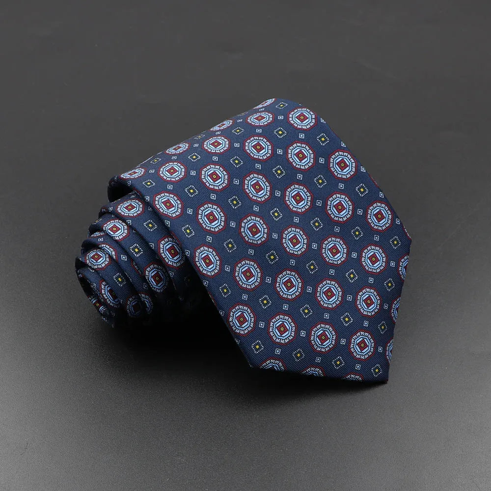 Men's Fashion Silk Tie Soft Novelty Necktie Blue Green Orange Ties