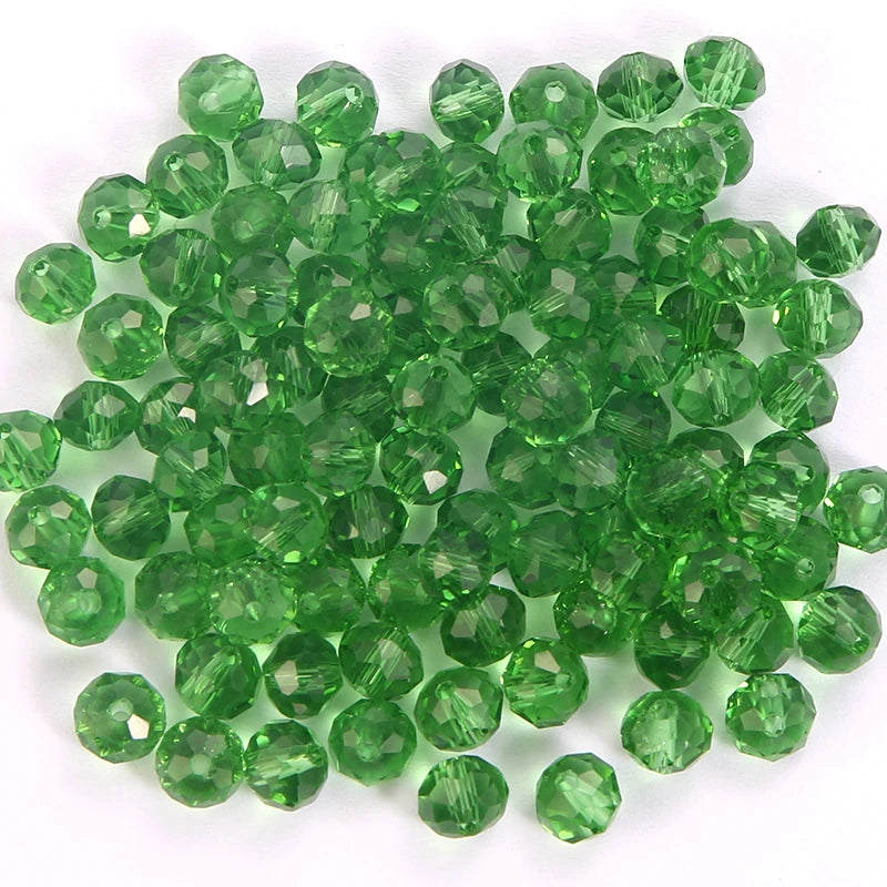 3*4mm 4*6mm Rondelle Faceted Loose Spacer Glass Beads Crystal Round Beads for Jewelry Making DIY Necklace Bracelet Accessories Qme 20 4x6mm-100pcs