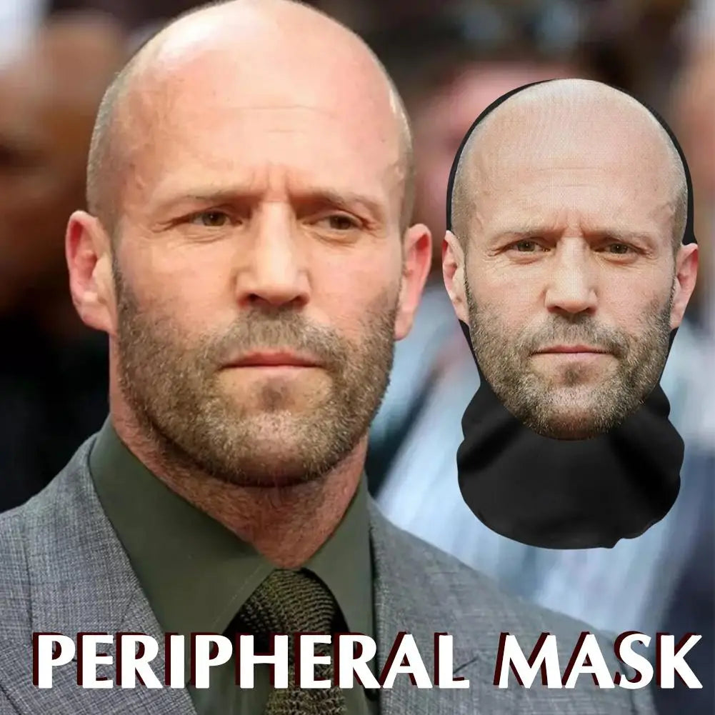 3D Printed Full Face Visual Mask Realistic Celebrity Performer Face Mask Props Costume For Party Supplies Cosplay Qme