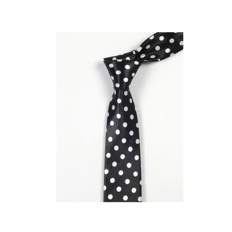 Classic Notes Printed Tie Silky Narrow Neckties Slim Smooth Dots Qme BZ-3