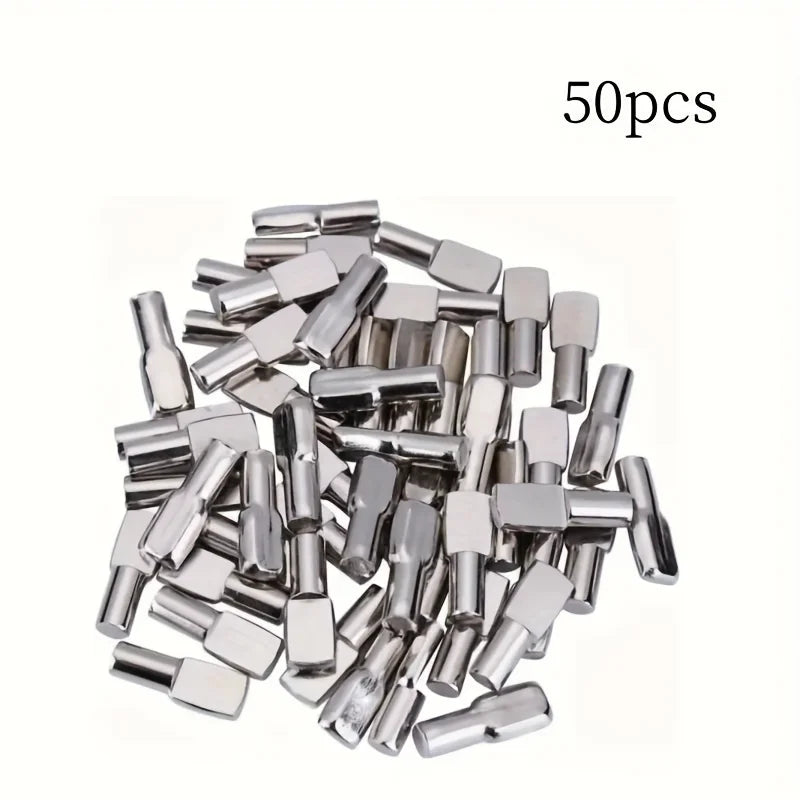 50pcs Shelf nails, spoon-shaped shelf support nails, bookshelf nails, furniture shelf support nails, cabinet shelf support nails Qme 50pcs