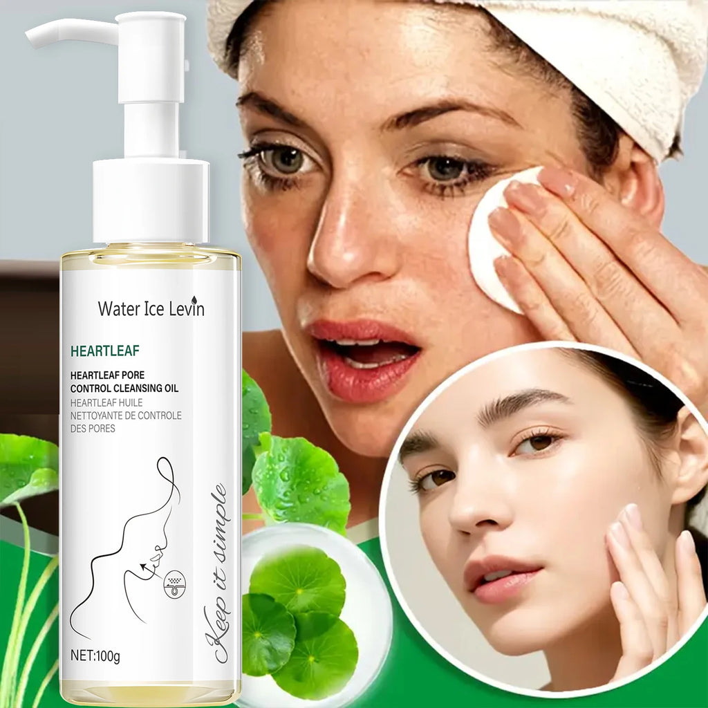 Heartleaf Pore Control Cleansing Oil with Niacinamide - Moisturizing & Protecting Daily Facial Cleanser for Elastic Skin Qme
