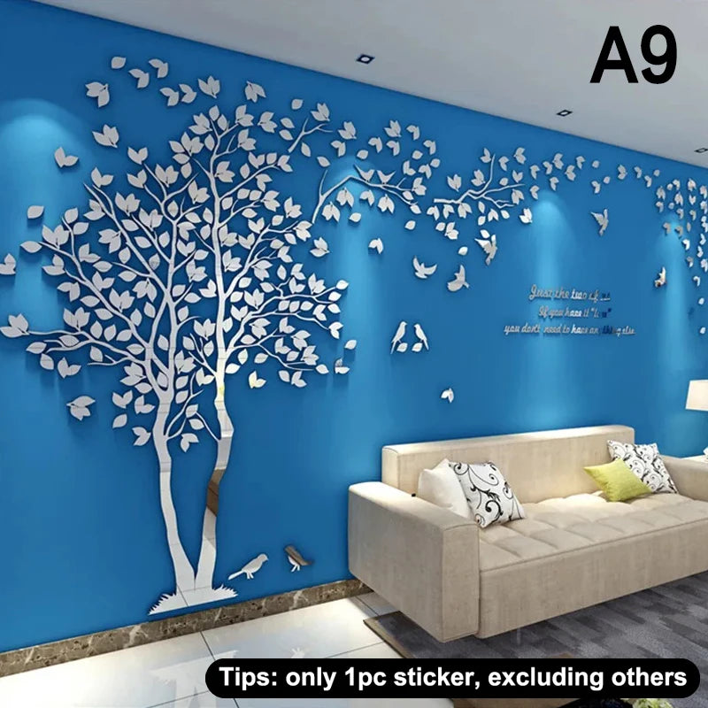 Self-adhesive Home Background Wall Decal Stickers Decoration Bedroom Qme A9