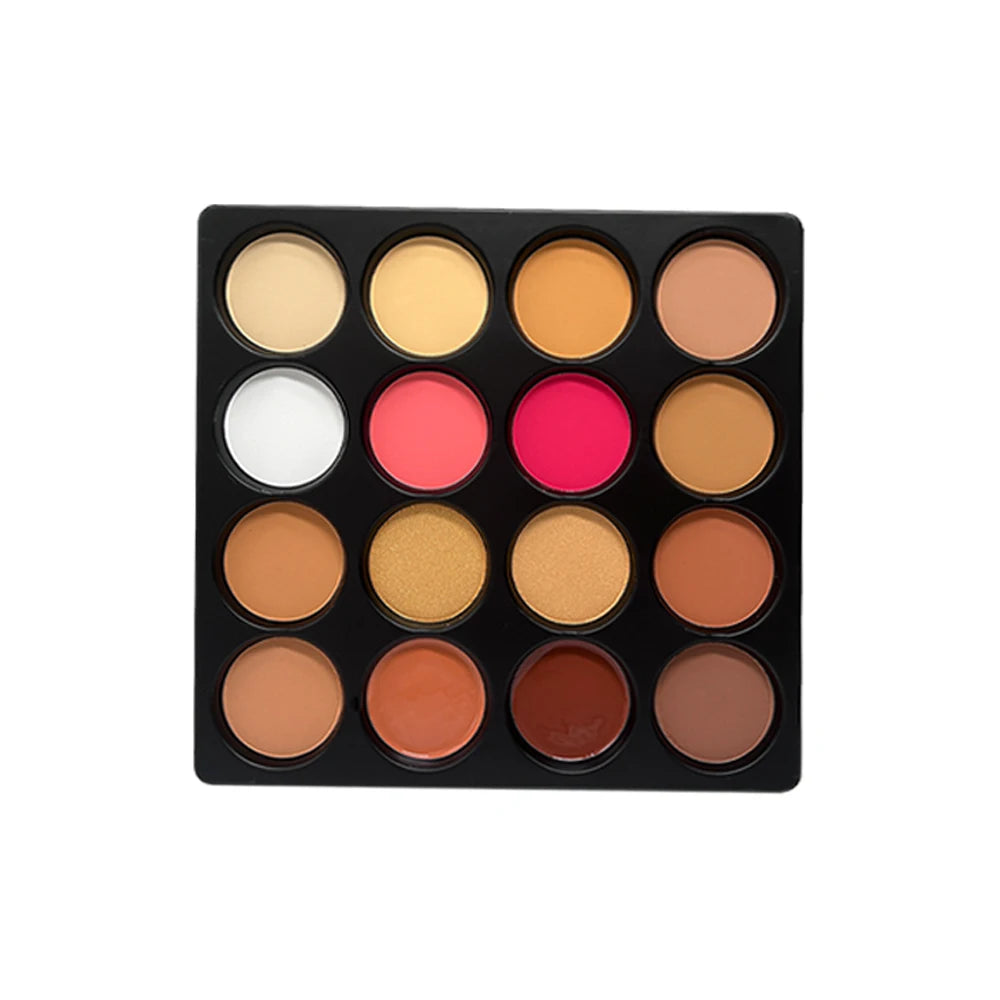 16 Colors Blush Contour Highlighter Makeup Palette , Matte Face Blush Powder for Cheek, Bright Shimmer Bronzer Professional Faci Qme