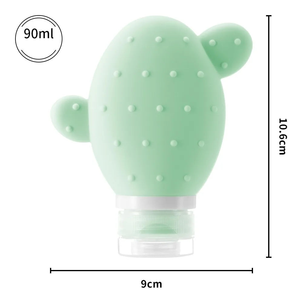 Silicone Travel Bottle Leakproof Refillable Squeeze Tube Shampoo Qme Green
