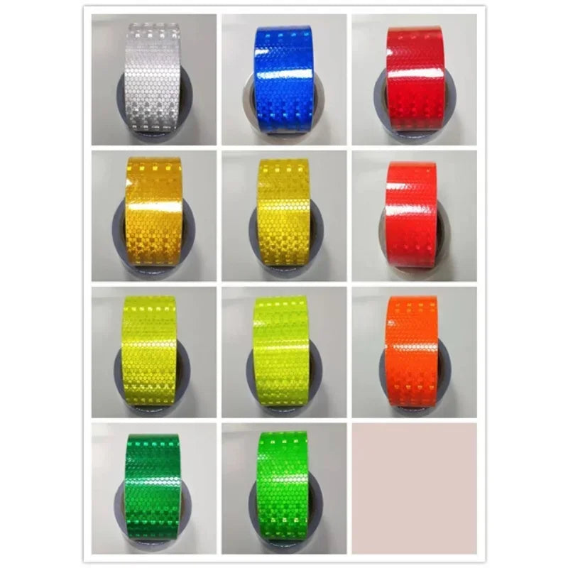 Self Adhesive Warning Tape, Reflective Film, Reflective Tape Stickers for Automobiles and Motorcycle, Car-Styling Safety Mark Qme