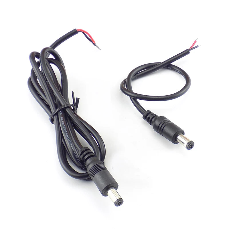 3pcs 1M 12V DC Male Female Connector Power Supply Cord Extension Cable for CCTV LED Strip Light Adapter Wire 5.5*2.1mm Qme