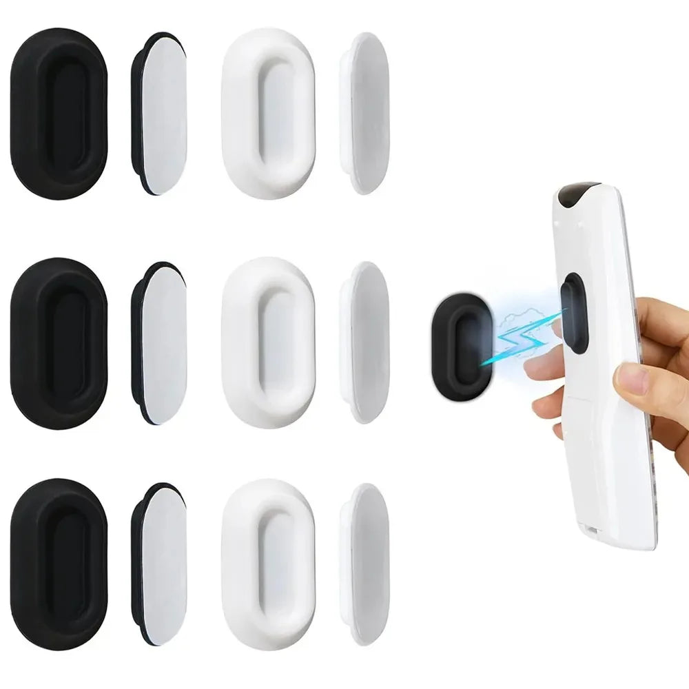 6 Pack Magnetic Remote Control Holder Wall Mount Soft Silicone Remote Control Caddy with Strong Adhesive Remote Holder Qme