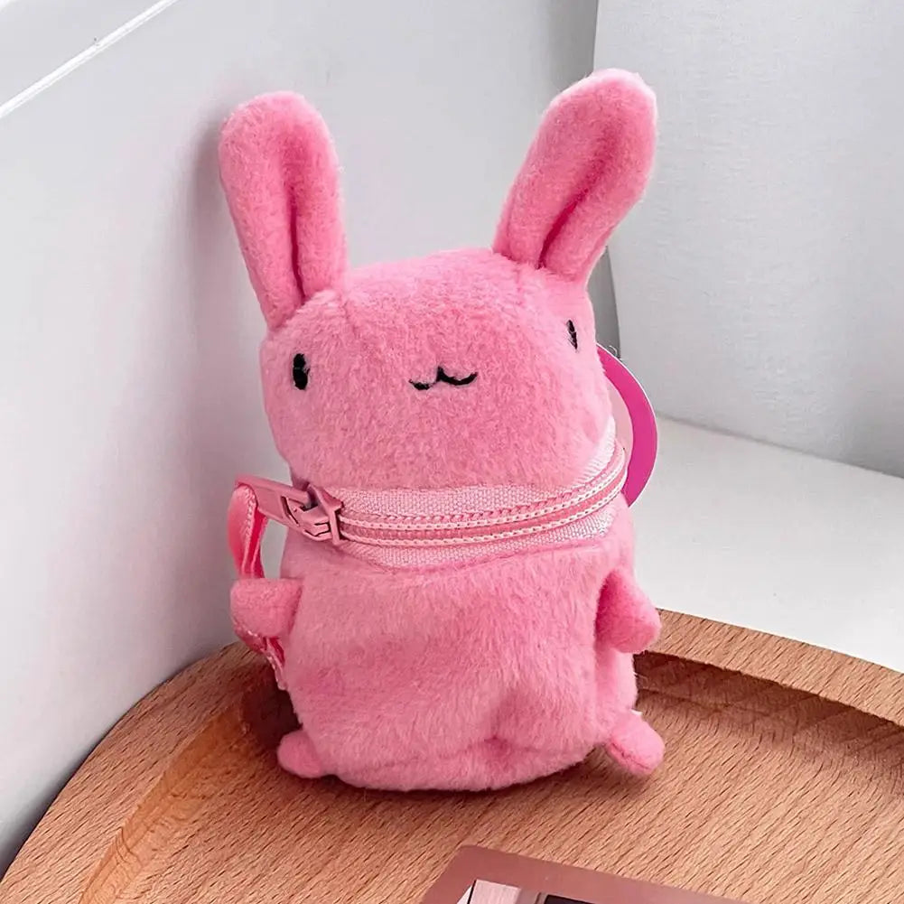 Keychain Bag Plush Coin Purse Charm Cartoon Doll Protective Case Qme