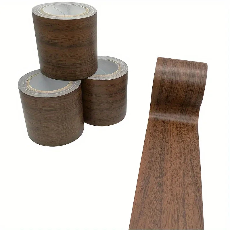 1pc Faux Wood Grain Tape Landscaping Furniture Floor Repair Tape High Adhesive Tape For Office Qme