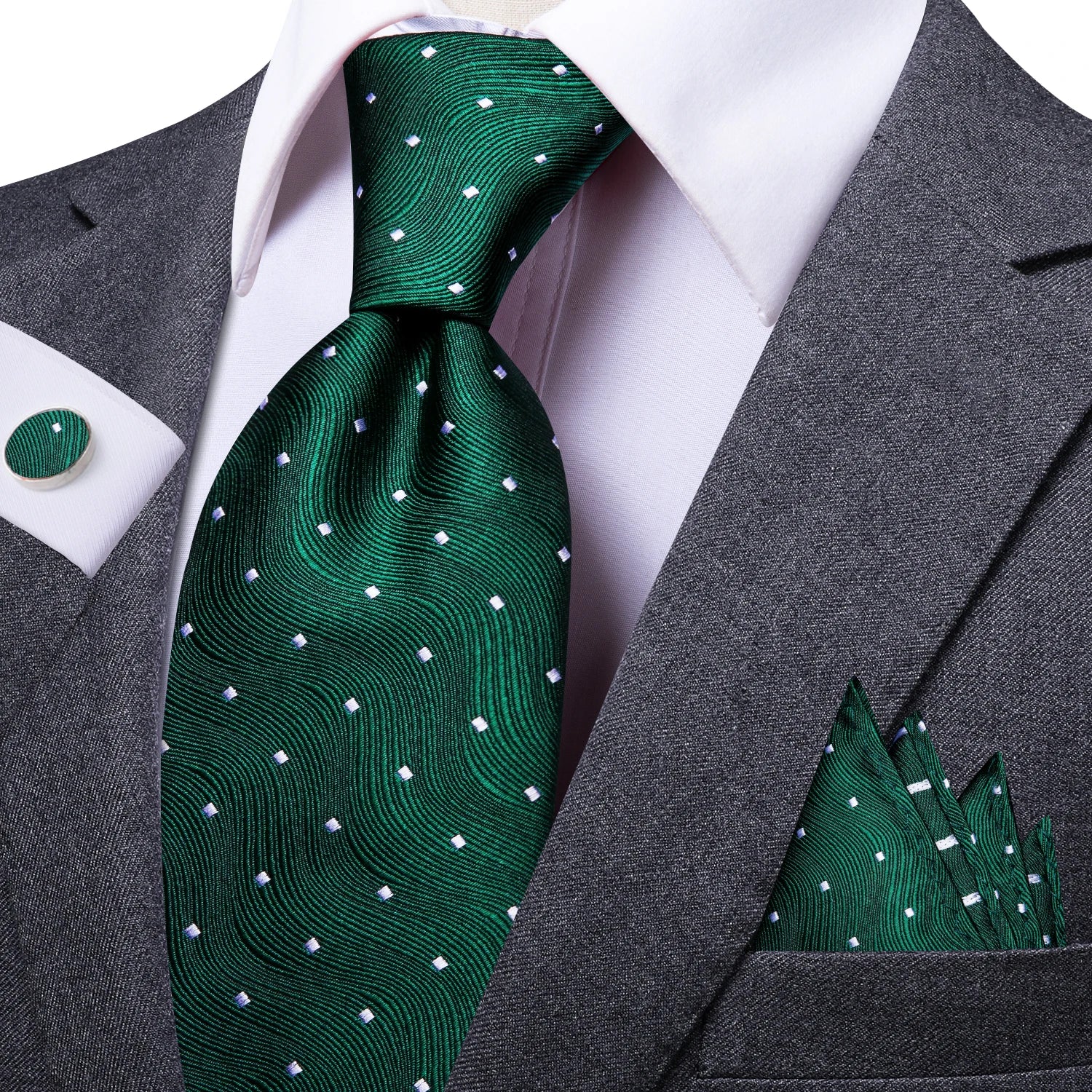 Men's Tie Set with Pocket Square, Colorful Striped Business Collection for Formal Suit Accessories Qme DPT-LDSN0019