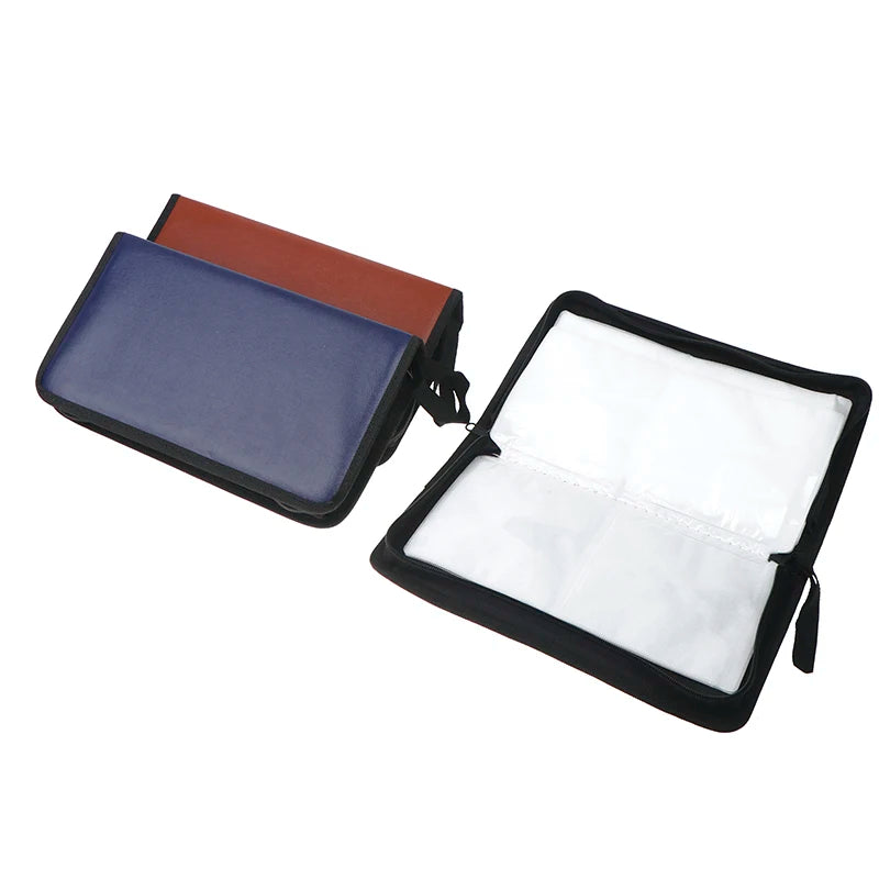 CD Sleeve Wallet Album Hard Box DVD Disc Carry Case Cover 80 PU Qme