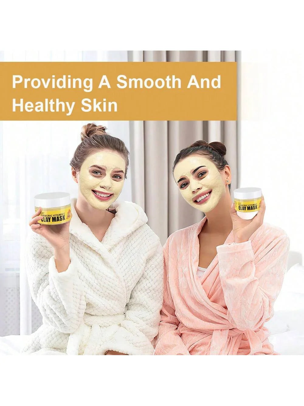 GZE Turmeric Vitamin C Clay Mask Moisturizing Smooth Skin Deep Cleaning Mud Pore For Dry Sensitive Skin Brighten Qme