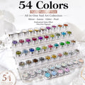 54-piece Nail Powder Art Cotton Swabs Storage Box Enjoy Charm DIY Qme 01
