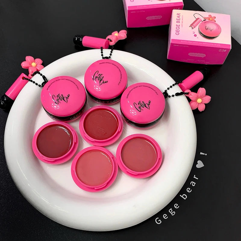 Gege Bear Dual Effect Velvet Matte Glossy Pendant Lip Glaze Hydrating Qme