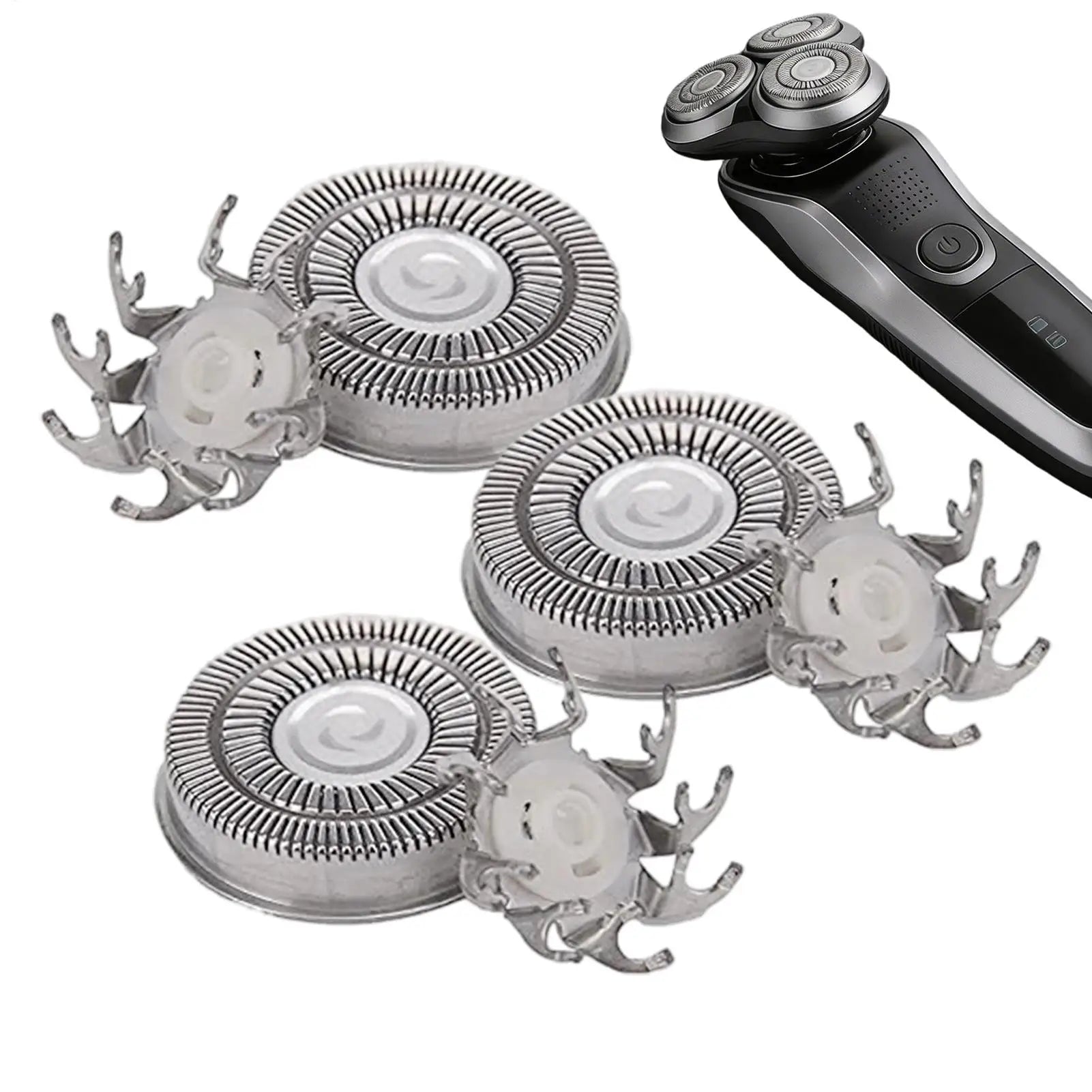 NEW Electric Shaver Replacement Heads 3 Pieces Triangular Base Men Electric Shaver Replace Heads For Father Husband Boyfriend Qme