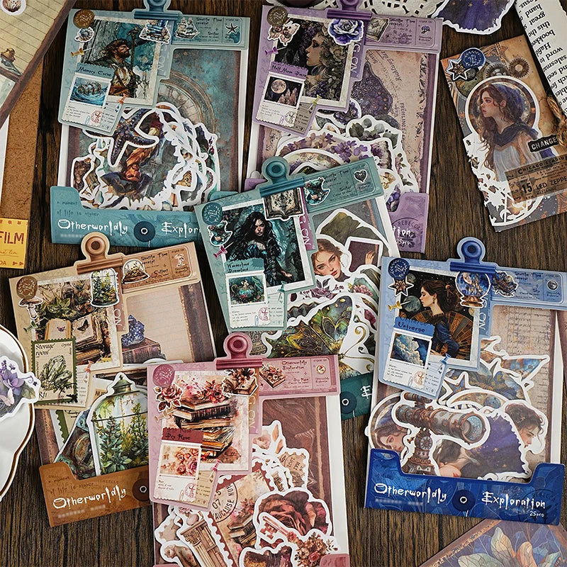 Retro Floral Animal & Figure Sticker Pack, Decor Stickers for Phone Case, Water Cup, Storage Box, Luggage & Photo Frame Qme