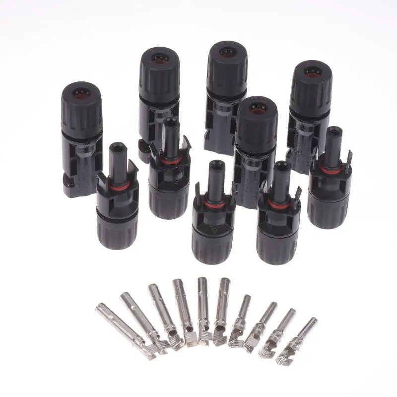 5Pair Solar Panel Cable Connector MC4 Photovoltaic Connectors Male Qme